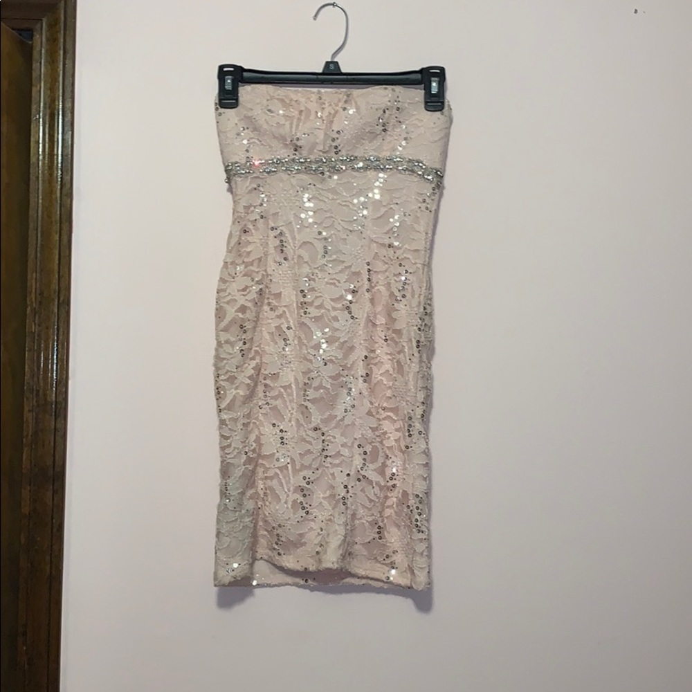rose gold mini homecoming dress